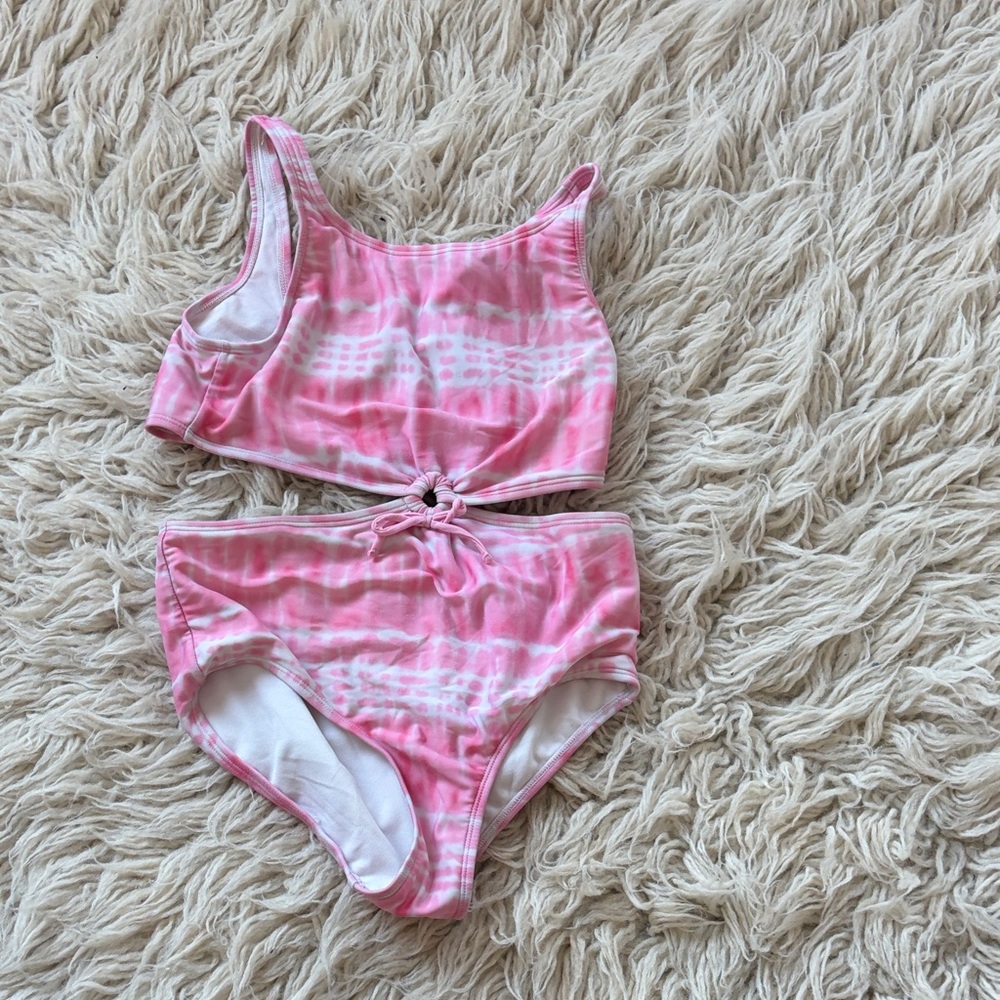 art class Pink Tie-Dye Kids Swim One Piece